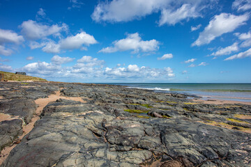 Bamburgh Beach Northumberland UK in Summer