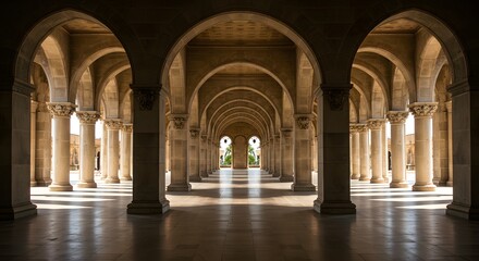 Symmetrical architectural detail. Shoot a head-on image of a repeating element (arches, columns, or windows). Horizontal framing can showcase the full row of repeats, whereas vertical framing zooms in