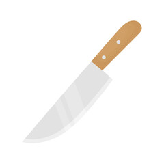 Kitchen knife with wooden handle. Tool for chef. Kitchen elements