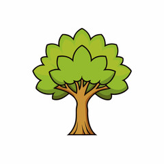 green tree vector illustration