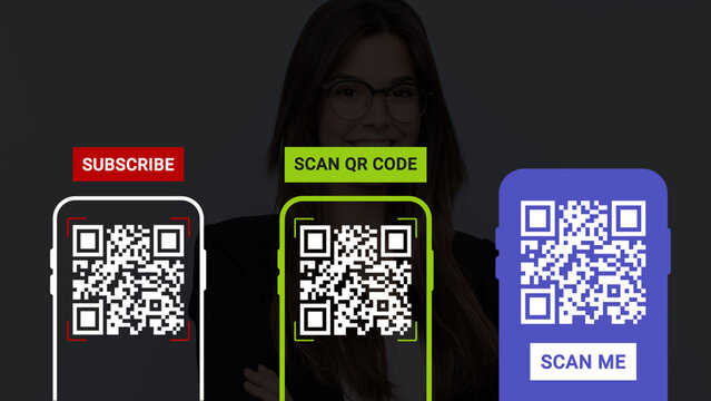 Sliding QR Code On The Phone Graphic