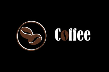 Coffee background, Coffee Logo Design, for cafe cover, magazine, menu book and other uses