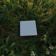 Blank White Paper on Green Grass Field