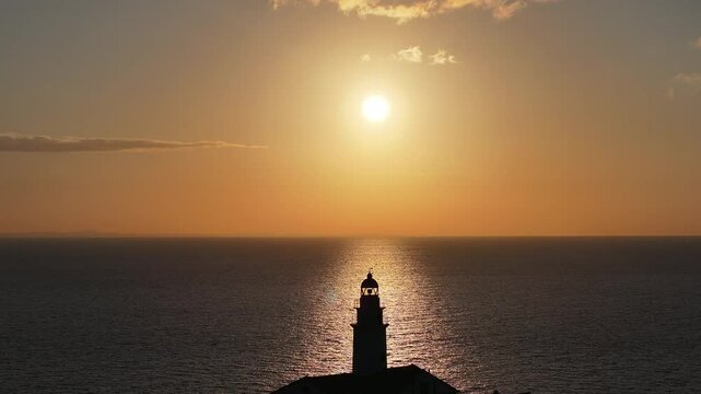 Faro de Capdepera en la Isla de Mallorca, Baleares, Espa&ntilde;a