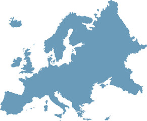 High quality map Europe with borders of the regions

