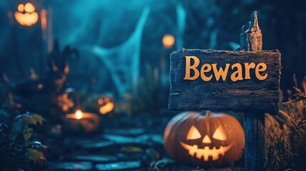 Beware! Spooky Halloween Night in the Haunted Forest