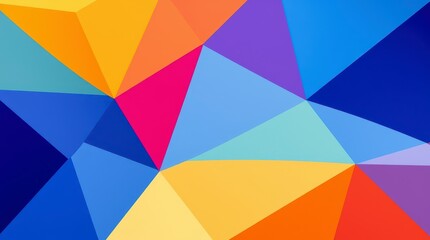 Colorful Geometric Triangle Design