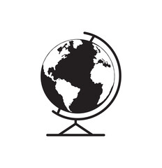 Globe stand line and glyph icon, school and education, globe vector icon, vector graphics, editable stroke outline sign, eps 10.