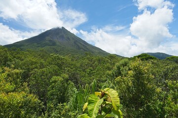 view to volcano Arenal near La Fortuna in Costa Rica