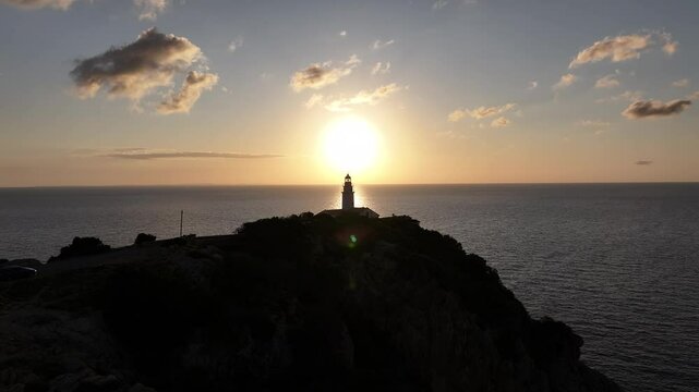 Faro de Capdepera en la Isla de Mallorca, Baleares, Espa&ntilde;a
