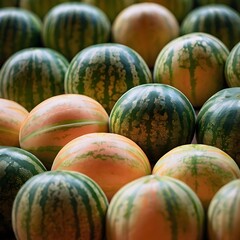 melons in a market
