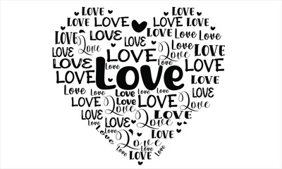 Love Word art T-Shirt Design