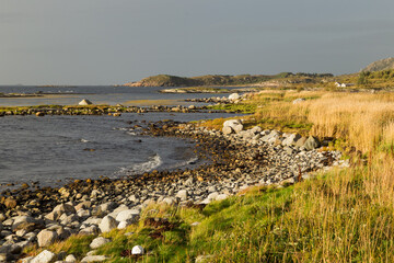 Evening mood at the sea in Norway