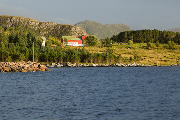 Evening mood at the sea in Norway