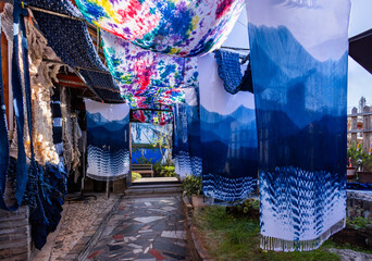 Tie-dyed fabric from Shuhe Ancient Town, Lijiang, Yunnan