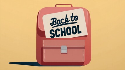 White background design showing "Back to school" in balanced font style, focusing on clarity and visual appeal.