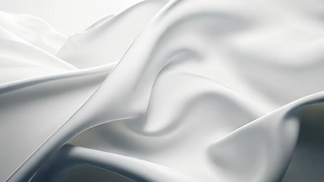 White fabric folds and drapes