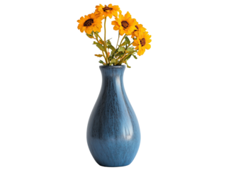 vase with flowers on a transparent background, png 