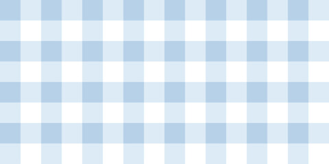 Seamless pastel blue gingham pattern