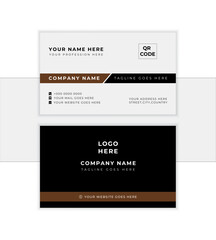  Double-sided creative business card template.landscape orientation. Vector illustration graphic design.

