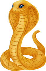 Fototapeta premium watercolor cobra