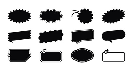 Label and badges shape icon set. Special offer, big sale, discount, best offer price and big sale pricing tag badge and labels design. Template banner shopping badges. vector illustration.