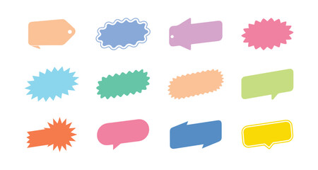 Label and badges shape icon set. Special offer, big sale, discount, best offer price and big sale pricing tag badge and labels design. Template banner shopping badges. vector illustration.
