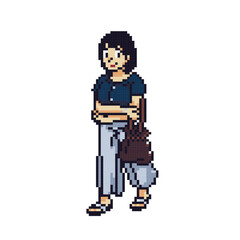 人のピクセルアート