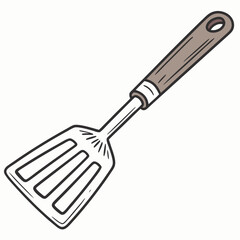 kitchen spatula isolated on white