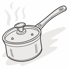 cooking pot with spoon
