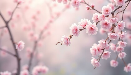 Delicate pink blossoms on tree branches a spring floral beauty nature photography scene art