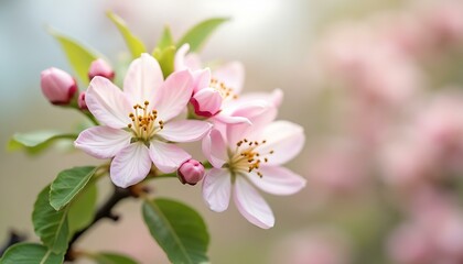 Fototapeta premium Pink blossom spring bloom floral branch nature flower tree flowering delicate beauty