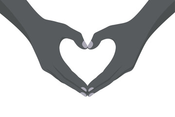 Fototapeta premium Two Gray Hands Forming a Heart Shape Against a White Background Symbolizing Love Affection and Connection Through a Simple and Elegant Gesture hands