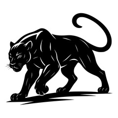 Fototapeta premium Elegant black panther vector art