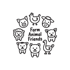 set of funny cartoon cats.