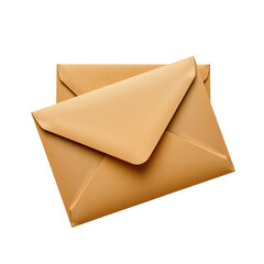 Closed brown envelope on a plain background representing communication and mailing system for various uses