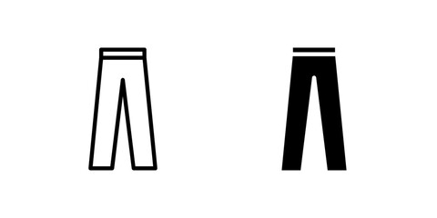 Pant icon set. Suitable for e-commerce websites, fashion apps, and online shopping platforms. Symbol of casual, fashion, style, and trouser.