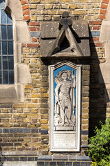 London, UK, 5 May 2025,  Church of St Barnabas Bethnal Green. St Barnabas war memorial