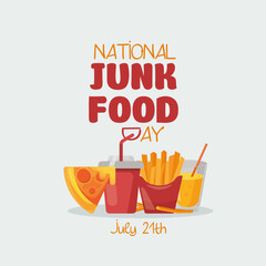 National junk food day, july 21th. Card