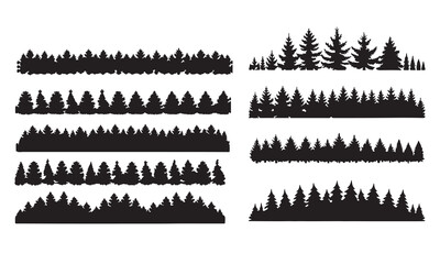 Obraz premium Vector silhouette of tree