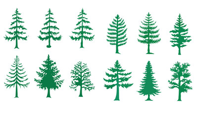 Obraz premium Vector silhouette of tree