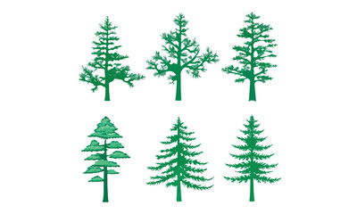 Vector silhouette of tree