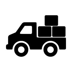 Fototapeta premium Minimalist delivery truck icon 1