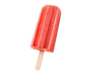 strawberry ice cream isolated on transparent background