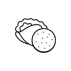 vector illustration of a white bread
