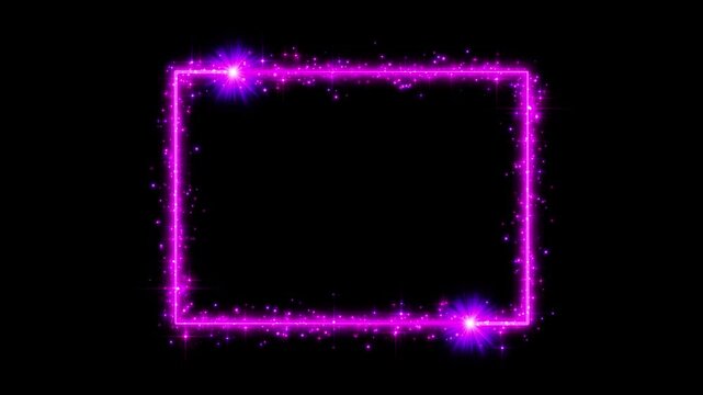 Purple card decoration glitter frame (loop compatible)