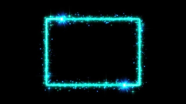 Light blue glitter frame for card decoration (loop compatible)