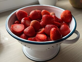 strawberries in a bowl
