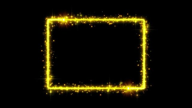 Yellow card decorative glitter frame  (loop compatible)