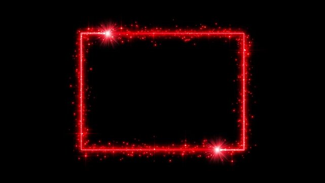Orange glitter frame for card decoration (loop compatible)